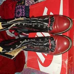 Vintage rare laredo womens boots size 7.5 black/red